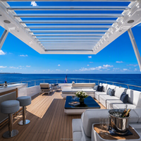 Pergola modulaire en aluminium sur mesure avec toit rétractable motorisé, plusieurs tailles et couleurs, enclos latéral, éclairage LED, pour balcon, terrasse, cour arrière