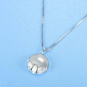 Collar con Colgante Minimalista XL698, Cadena de Plata 925, Unisex, Uso Diario, Acabado en Oro Blanco - Product Image 3
