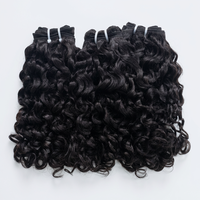 Pengiriman Cepat Rambut Keriting India Mentah 100% Rambut Manusia Asli / Ekstensi Rambut Keriting India Alami Harga Grosir Pabrik