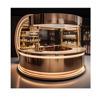 Comptoir de bar commercial moderne avec réfrigération intégrée, équipement de bar à salades en acier inoxydable pour restaurant
