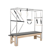 Table de Pilates Cadillac en érable certifiée Eco-Certified avec trapeze professionnel et broches à réglage rapide pour la rééducation clinique et le studio