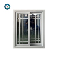 Ventana de PVC de Estilo Colonial para Impactos de Huracanes en Bahamas, Ventanas Corredizas de UPVC con Rejillas