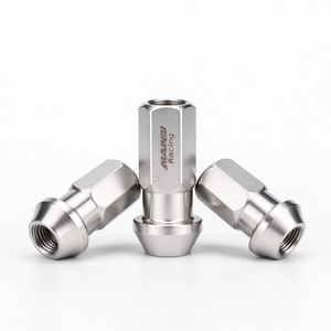 Tuercas de Rueda de Acero Inoxidable Forjado de Alta Resistencia M12 M14 con Orificio Pasante y Asiento Cónico para Autos de Carreras - Product Image 1