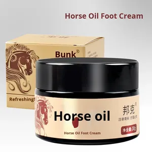 Balsem Kaki Minyak Kuda Bunker, Krim Perbaikan Tangan dan Kaki Pecah-pecah, Pereda Gatal, Perawatan Kulit untuk Penggunaan Luar, 30ml, Melembapkan, Botol dengan Grafik Kuda - Product Image 2