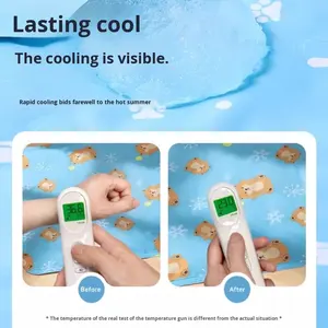 Fournitures de refroidissement <span class=keywords><strong>pour</strong></span> animaux de compagnie lit de nid de glace d'été imprimé tapis de glace <span class=keywords><strong>pour</strong></span> animaux de compagnie <span class=keywords><strong>pour</strong></span> <span class=keywords><strong>chiens</strong></span> et chats tapis de sol <span class=keywords><strong>pour</strong></span> un sommeil confortable - Product Image 4