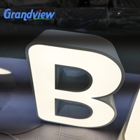 Enseigne lumineuse personnalisée d'usine, lettres 3D en acrylique miniatures avec éclairage frontal, logo publicitaire LED pour enseignes lumineuses de magasin