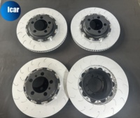 Icar 345*28mm 2 pièces disque de frein tambour semi-flottant arrière pour Lexus RCF OE #42432-0W010;42431-0W050