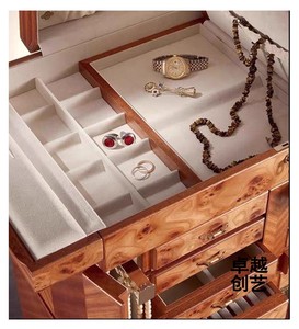 Armoire à <span class=keywords><strong>bijoux</strong></span> de style italien en MDF + bois massif, éclairage de luxe, design moderne, meubles de maison, salon, <span class=keywords><strong>miroir</strong></span> d'art personnalisé - Product Image 4