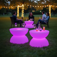 Table de bar portable en plastique avec LED 16 couleurs RVB, étanche, pour discothèque et événements, mobilier commercial, idéale pour le dropshipping