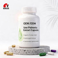 Extrait de baies de palmier nain certifié GMP en capsules dures, 45 % d'acides gras, complément alimentaire en vrac, marque privée OEM