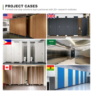 Divisores de urinario de acero inoxidable para cubículo de inodoro antibacteriano Cartmay, superficie resistente a productos químicos, baño público - Product Image 3