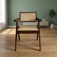Chaise de salle à manger en teck massif durable, design minimaliste moderne INDOTEAK IND1, meubles pour la maison, le bureau, les appartements, les hôtels