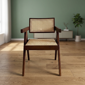 Chaise de salle à manger en teck massif durable, design minimaliste moderne INDOTEAK IND1, meubles pour la maison, le bureau, les appartements, les hôtels - Product Image 4
