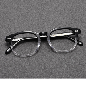 Round Full Rim Eyeglasses Solid Black Frame Resin Lens Anti-Uv Lightweight Unisex Adults Vision Correction Frames - Product Image 5