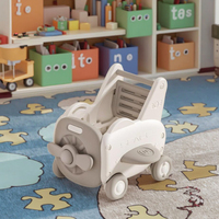 Trotteur pour bébés en forme d'avion OEM chariots à pousser avec rangement jouets multifonctionnels d'apprentissage préscolaire pour les tout-petits aide à la marche
