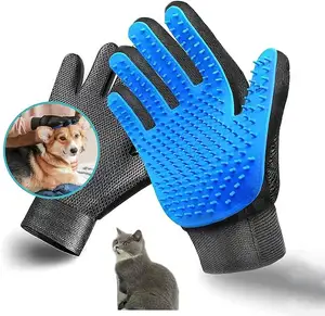 Guante de cepillo para mascotas, guantes de depilación, cepillos de masaje para baño, cuidado de mascotas, guantes de limpieza para mascotas, perros y gatos