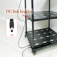 Lampe de table LED rechargeable alimentée en courant continu portable moderne 48 lampes chariot restaurant hôtel chargeur sans fil chariot station