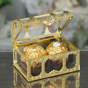 Mini caja europea del Tesoro PS, caja de plástico para dulces de boda, regalo creativo de boda