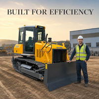 Bulldozer sur chenilles SD08 7500 kg, force de traction maximale 82 kN, moteur YTO Boosting 70 kW, machine de terrassement à changement de vitesse mécanique