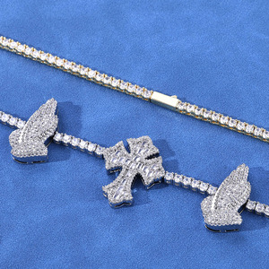 Popular Statement VVS1 Moissanite Heavy Chunky Cuban <b>Chain</b> Solid 925 Silver Punk Style <b>Iced</b> Out Miami Link Necklace GRA Tester - Product Image 6