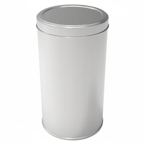 Kontensan L987 Cylindrical <b>Metal</b> <b>Tin</b> Container 1 Liter Coffee Tea Dry Food Storage Dimensions 99mm X H118mm Slip Lid - Product Image 2