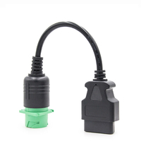 Adaptador OBD2 de Repuesto para Camiones, J1962 OBD II de 16 Pines Macho a Tipo 2 Verde J1939 de 9 Pines Hembra, Cable de Diagnóstico
