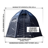 Lüks 420D Oxford 3000mm Su Geçirmez Sekizgen Şişme Kamp Çadırı 440*440*230cm 5 Dakikada Kurulum Dört Mevsim 13.8m²