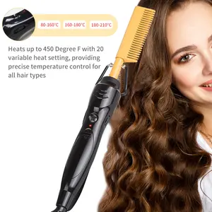 アマゾンバイヤーパープルスタイルメタルストレートホットコーム電気ヘアストレートナーフラットアイアン、ホットコーム電気