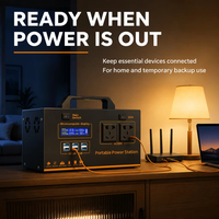 360Wh 400W Portable Power Station Solar Generator, Multi-Output AC DC USB-C, Fast Charging, Ideal for Camping Outdoor Emergency
