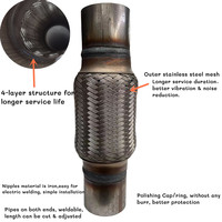 Systèmes flexibles en acier inoxydable pour voitures, petits moteurs, raccords flexibles, soufflets, tuyaux d'échappement, silencieux