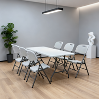 Chaise pliante de jardin en plastique imperméable de qualité industrielle pour terrasse et fête