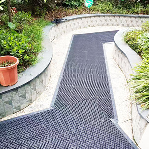 Azulejos de entrada de control de polvo antideslizantes modulares comerciales 200x200mm PVC/EVA personalizables lavables y con mechones - Product Image 1