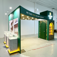 Diseño de Stand de Exhibición Modular de Madera de Montaje Rápido sin Herramientas, 10x20, Portátil, Estilo LEGO, para Ferias Comerciales