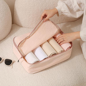 Set Lima Buah Tas Penyimpanan Perjalanan Ultra-ringan dari Nilon, Tas Kompresi untuk Pakaian Dalam, Tas Portabel untuk Perjalanan Bisnis, Tas Organisir - Product Image 4