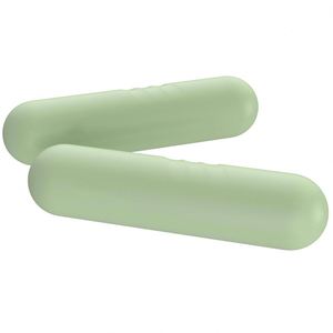 Ensemble d'haltères en fonte et silicone antidérapants, vert, portable, ergonomique, pour la musculation du corps entier, unisexe - Product Image 1