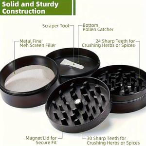 Factory Price Custom Logo Herb <strong>Grinder</strong> 40MM 50MM 55MM 63MM Zinc Tobacco <strong>Grinder</strong> - Product Image 6