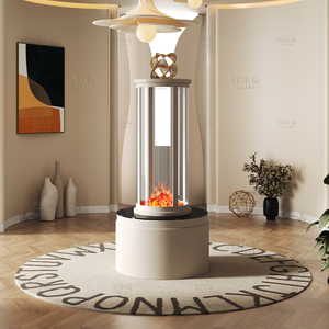 Chimenea Eléctrica de Lujo con Marco Decorativo LED, Chimenea Decorativa de Pared, Decoración para el Hogar, Artículo de Decoración para Sala de Estar - Product Image 5