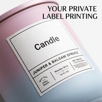Boîte cadeau portable pliable en carton ivoire personnalisée avec impression UV et ouverture fenêtrée pour bougies parfumées et savons parfumés