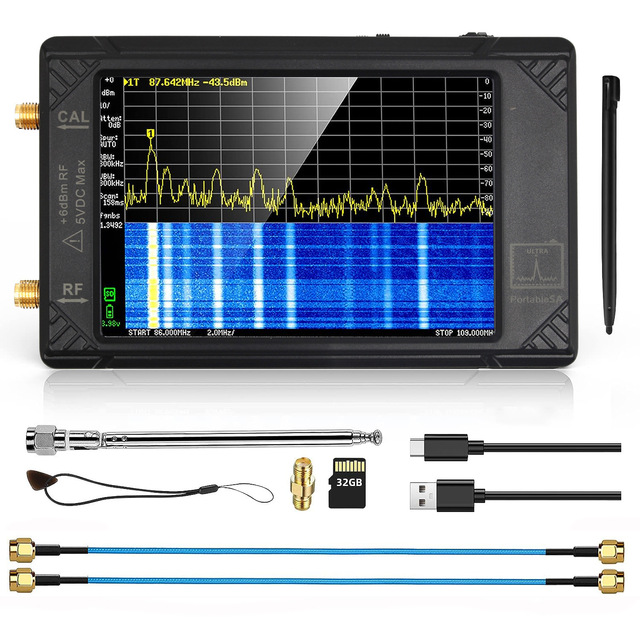 ULTRA 100k-5.3GHz Handheld RF Signal Generator & Spectrum Analyzer with 4inch Display Electronic Components