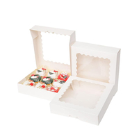 Boîte à gâteaux de fenêtre de boulangerie avec stratification mate et gaufrage 6pcs sans fenêtre Dessert et Sushi Utiliser des boîtes de chocolat