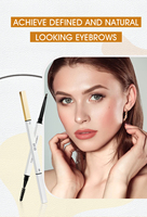 Crayon à sourcils professionnel mat double embout, imperméable, anti-bavures, longue tenue, séchage rapide, maquillage naturel pour sourcils complets