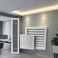 Grille de retour fixe en alliage d'aluminium durable pour CVC, avec ailettes de ventilation directionnelles, pour extérieur, sous-sol, entrepôt, atelier