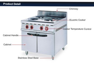 Cocina Eléctrica Comercial de Acero Inoxidable de 4 Placas, de Sobremesa, para Restaurantes y Hoteles, 380v, en Oferta - Product Image 1