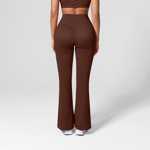 Leggings décontractés évasés Vractive avec poches latérales pour femmes, pantalons de <span class=keywords><strong>jogging</strong></span> sportifs évasés, pantalons de sport écologiques unis, vente en gros - Product Image 5