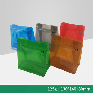 Bolsa para Granos de Café con Fondo Plano y Sellado de 8 Lados, Impresión Personalizada, Bolsa Transparente Colorida con Válvula y Cierre, MOQ Bajo - Product Image 2