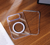 Coque rigide transparente en acrylique magnétique pour iPhone Duo, vente en gros, en stock pour iPhone 18 Fold