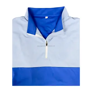 Color Blocked 1/4 Zip Pullover Golf Anti Wrinkle Original Mens Winter Hoody Custom Quarter Zip Pullover For Men