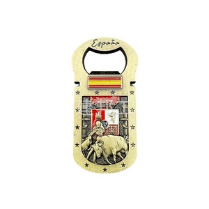 Pegatinas Metálicas para Refrigerador con Diseño de la Lucha de Toros de España, Emblema Nacional de Madrid, en Aleación de Zinc Pintado - Product Image 5