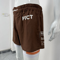 Short MMA double couche mi-long avec soutien intérieur serré et ceinture réglable Séchage rapide Respirant