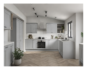 Juego de Muebles de Cocina Modulares de Madera Maciza de Roble Blanco Listos para Armar - Product Image 5